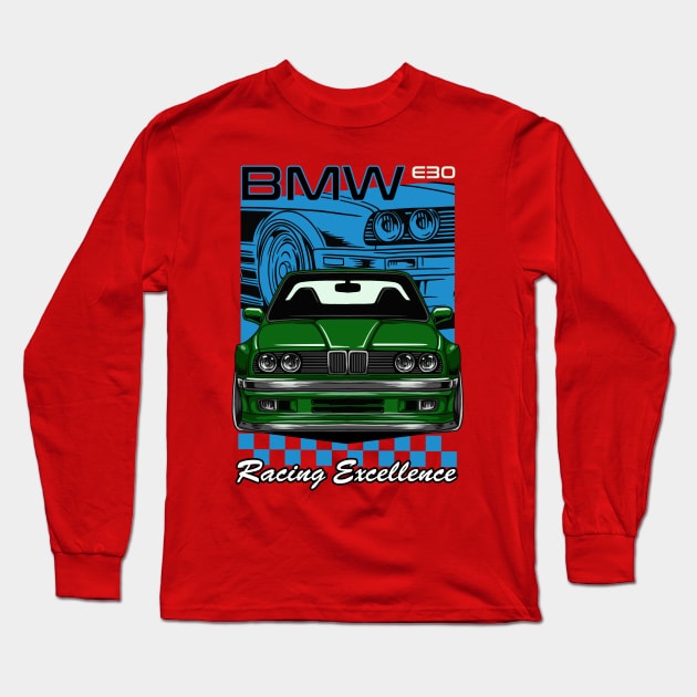 E30 Racing Excellence Long Sleeve T-Shirt by Harrisaputra